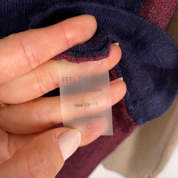 Feel The Piece Terre Jacobs Cashmere Colorblock Asymmetrical Sweater - Picture 5 of 6